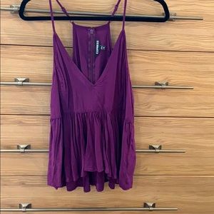 Purple strap and flow top